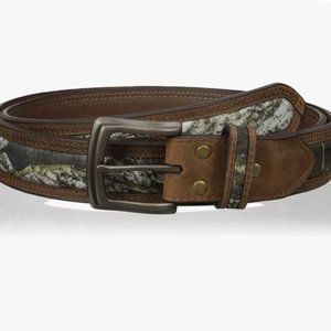 Nocona Mossy Oak Camo Center Inlay Belt